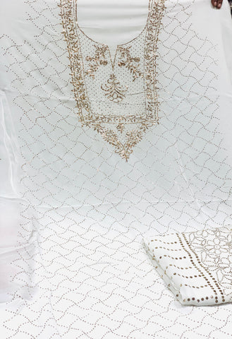 Georgette Kurta and Dupatta Set with Chalu Patti Moquish Work