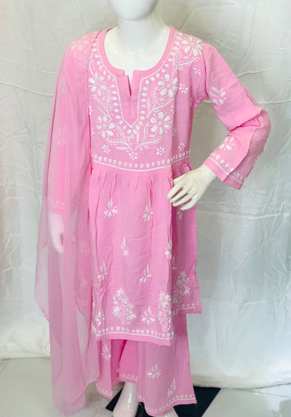 Veersons chikankari cord set kurta Duppata bottom