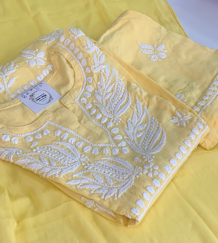Veersons chikankari cord set kurta Duppata bottom