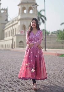 Chikankari organza Anarkali