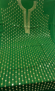 Georgette Kurta and Dupatta Set with Chalu Patti Moquish Work