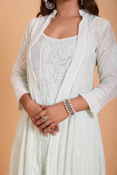 Veersons chikankari Muslin Shrug
3 psc set