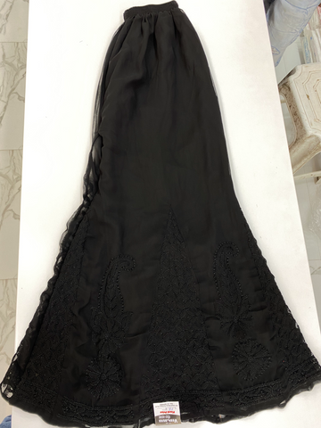 Veersons Chikankari Black Georgette Pallazos - Veersons-Chikankari Studio