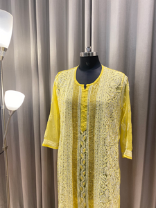 Veersons Hand Embroidered Kurti with Sequence Work - Veersons-Chikankari Studio