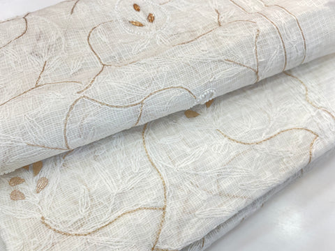 Veersons Chikankari Kota Doria Dupatta with Pearl,Aari and Gotta work - Veersons-Chikankari Studio