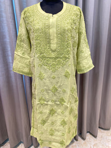 Veersons Chikankari Modal Cotton Plus Size Lucknowi Chikankari Kurti - Veersons-Chikankari Studio