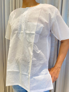 Veersons Chikankari Gents Pure Cotton Short Lucknowi Chikankari Kurta