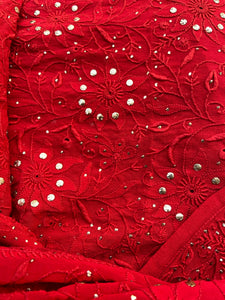 Veersons Chikankari Hand-Embroidered Ek Taar Saree - Veersons-Chikankari Studio
