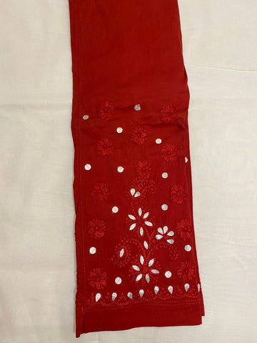 Veersons Chikankari Cotton Stretch with Pockets Chikan Pants
