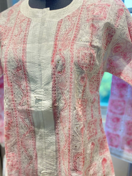 Veersons Chikankari HandEmbroidered Kurta - Veersons-Chikankari Studio
