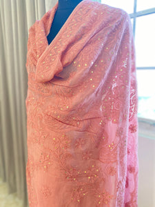 Veersons Hand-Embroidered Chikankari Saree with Moquish Work - Veersons-Chikankari Studio