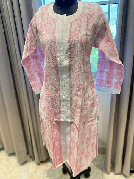 Veersons Chikankari HandEmbroidered Kurta - Veersons-Chikankari Studio