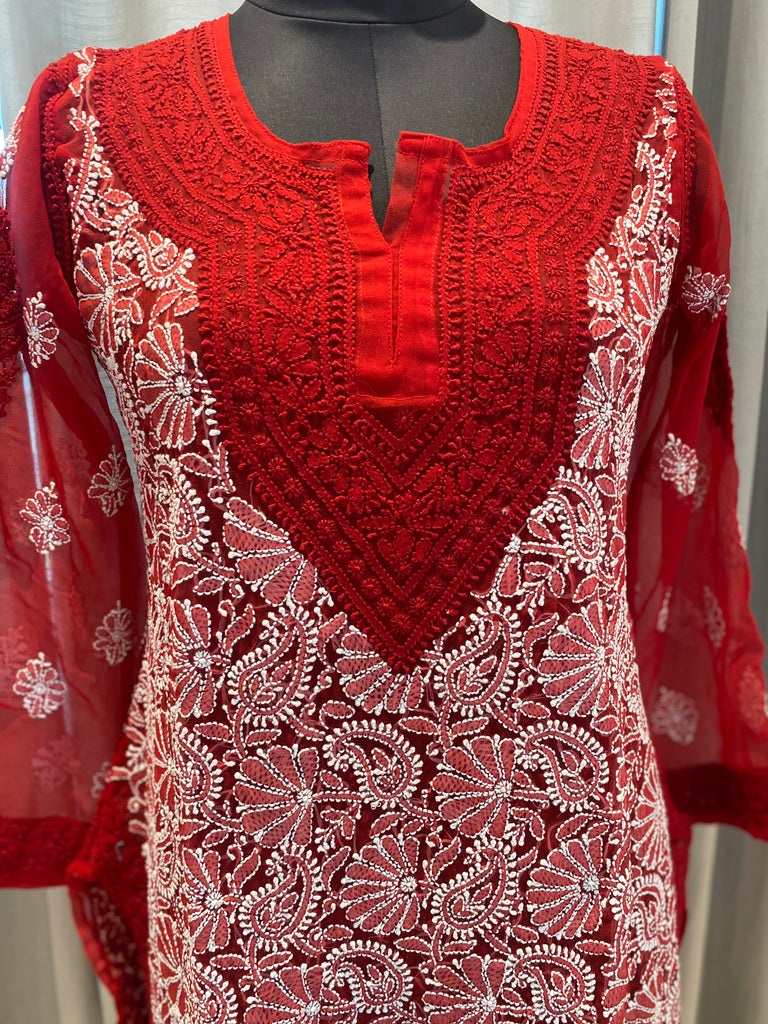 Chikan embroidery kurtis online