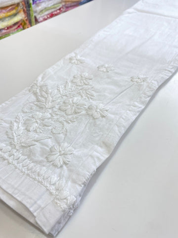 Veersons Chikankari Straight Stretchable Pants with Pockets