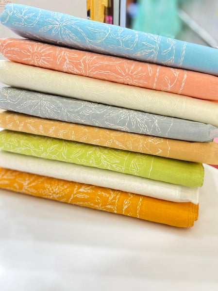 Veersons Chikankari Cotton Tepchi Dupatta Lucknow Chikankari - Veersons-Chikankari Studio