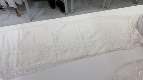 Veersons Chikankari Chiffon Dupatta with Lucknowi Chikankari - Veersons-Chikankari Studio