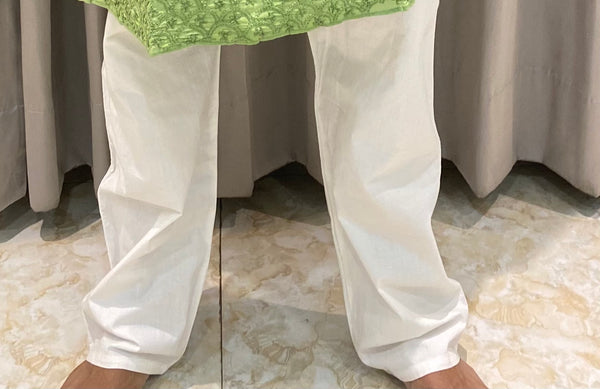 Veersons Chikankari Straight Fit Men’s Cotton Pants