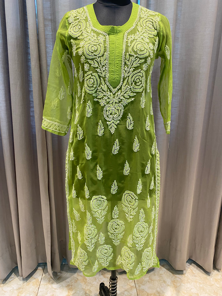 Beautiful Georgette Kurta With Pant And Dupatta – Jagstore.in