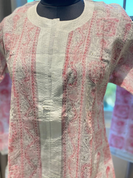 Veersons Chikankari HandEmbroidered Kurta - Veersons-Chikankari Studio