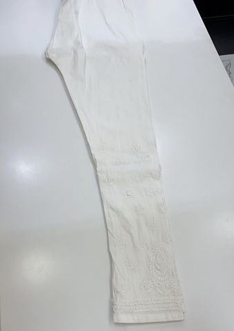 Veersons Chikankari Stretchable Pencil Pants